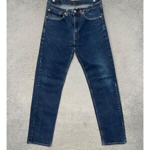Levi's 505 Jeans Men's 34x34 (31x31) Dark Blue Wash Denim Straight Leg Pants